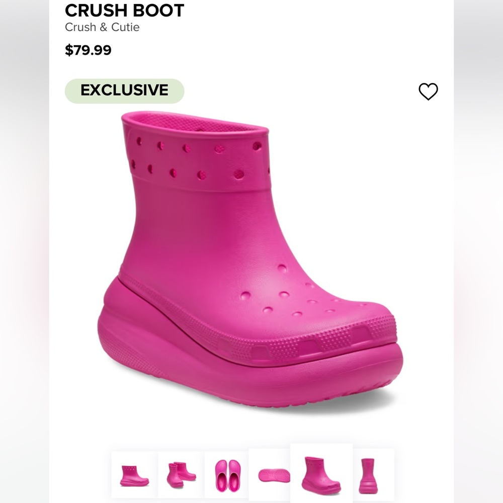 Crocs rain boot crush boot